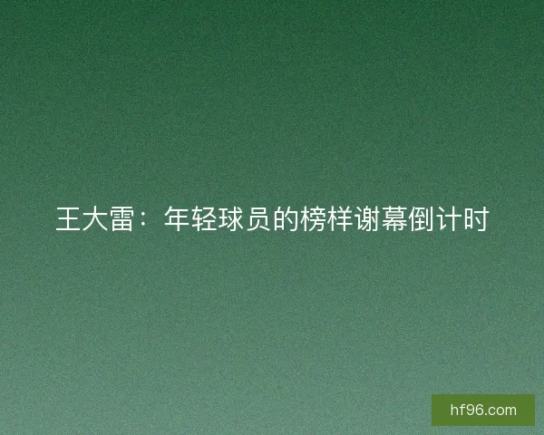 王大雷：年轻球员的榜样谢幕倒计时